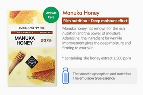 [Etude house] 0.2mm Therapy Air Mask #Manuka Honey